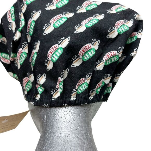 Scrub Cap Bouffant Style Elastic Back Friends Central Perk Handmade - Picture 5 of 5
